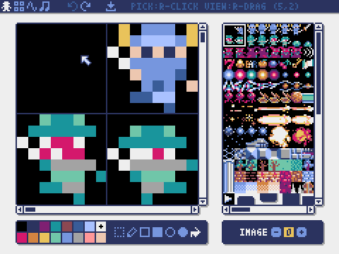 ドット絵のエディタ