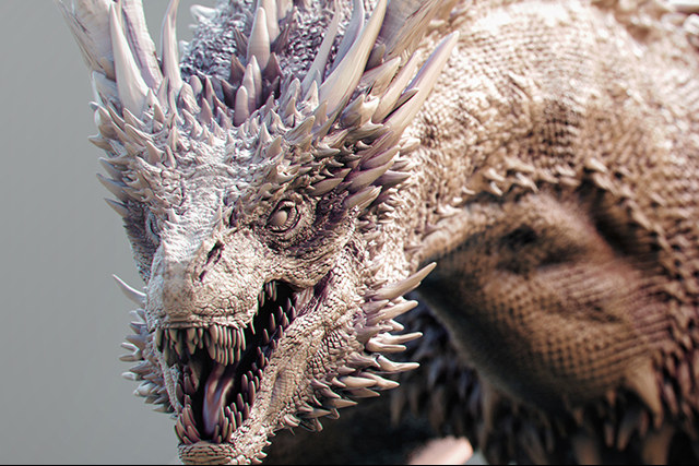 ZBrushで作られたドラゴンのスカルプト